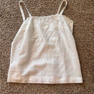 Vintage Avon White Eyelet Lace Camisole Top